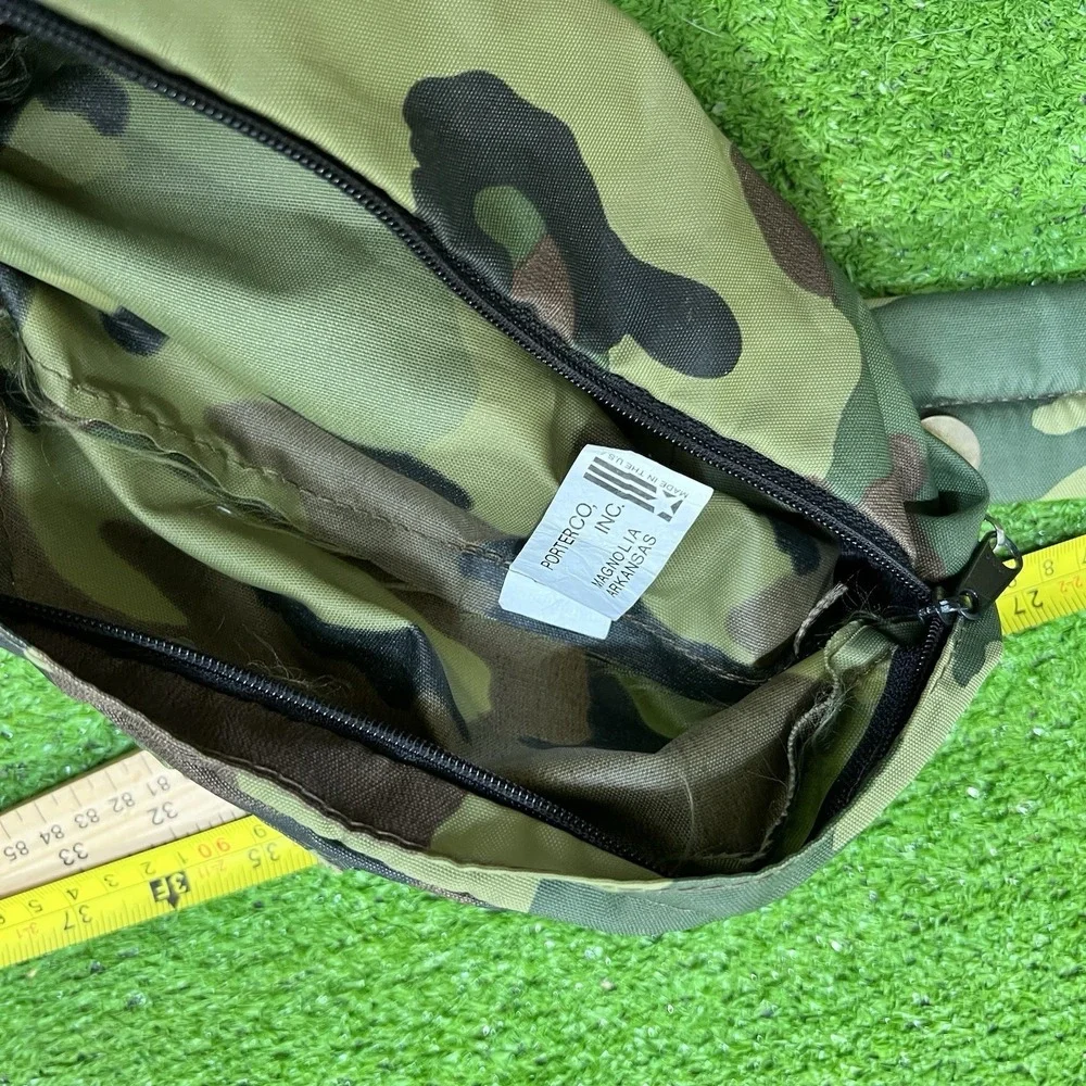 Vintage Camo Fanny Pack USA Made Hunting Waist Ammo‎ Bag Woodland NWOT
